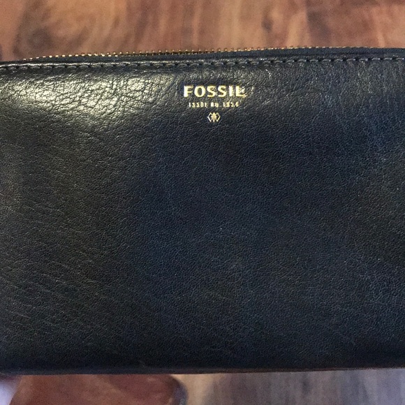 Black leather fossil wallet - Picture 1 of 2